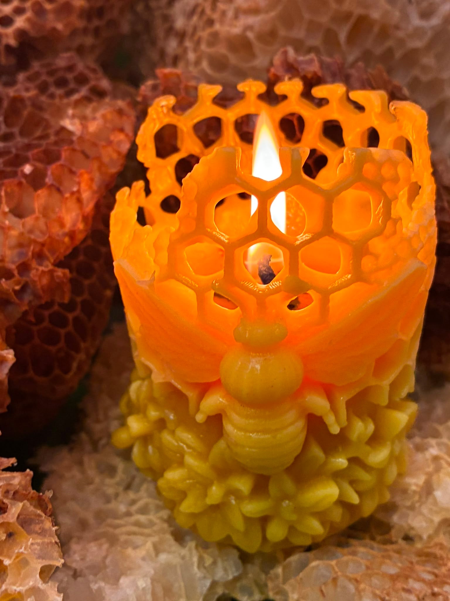 pure bee wax candle