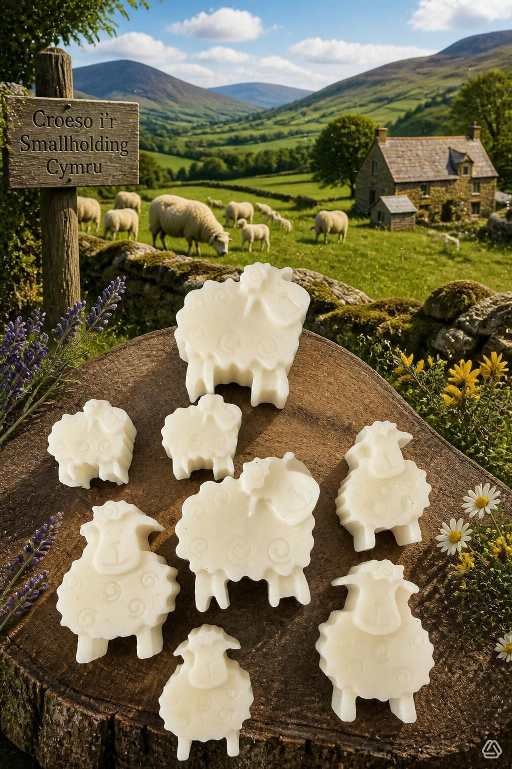 Sheep melts pure white bees wax